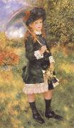 Young Girl with a Parasol, Pierre-Auguste Renoir